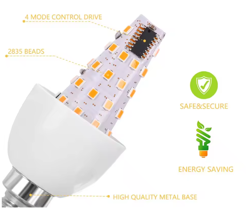 E14 Led ampoules de flamme simulée 7W 9W E27 85-265V 220V lampe de maïs scintillante LED bougie effet de flamme dynamique pour la lumière de la maison